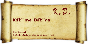 Kühne Dóra névjegykártya